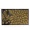 Hummingbird Design Black Rubber & Coir Outdoor Rectangular Doormat, 29.75" x 17.75"
